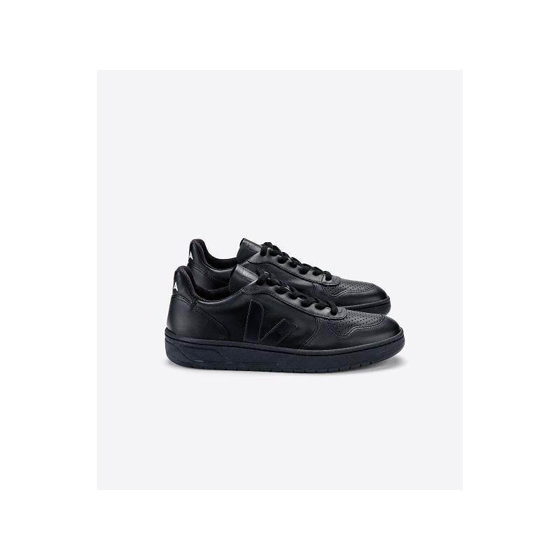 Zapatillas Veja Hombre España - V-10 Tenis Negras ES634077